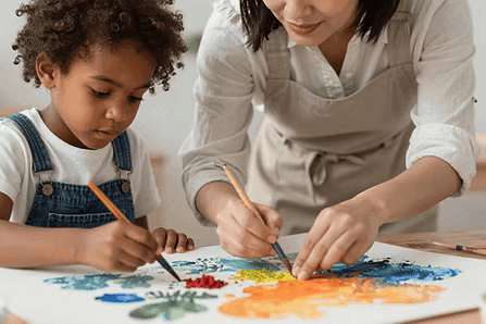 Children painting